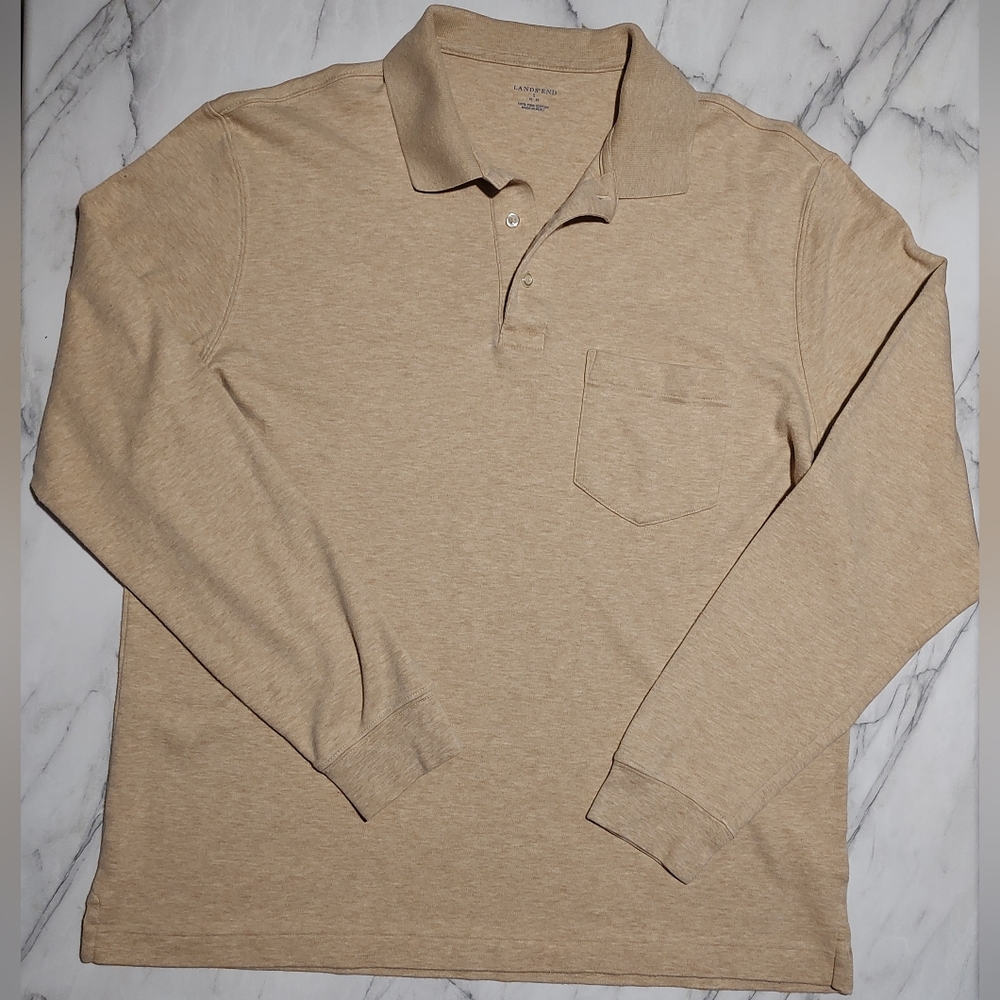 Land's End long sleeve polo